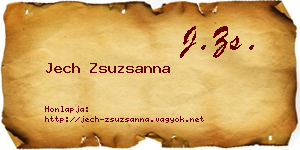 Jech Zsuzsanna névjegykártya